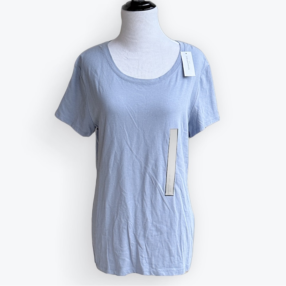 Minimalist Classic NWT Banana Republic Timeless Tee Short-Sleeve Blue T-Shirt ~M